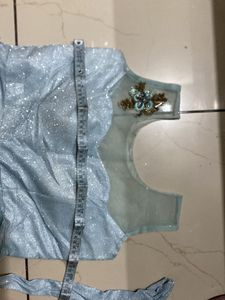 Sparkly Baby Blue Ethnic Gown