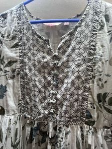 Floral Print Cotton Kurta