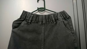 Grey Wash Wide Leg Jeans