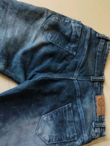 Distressed Blue Denim Skinny Jeans