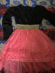 Dress For Women - Pink &amp; Black
