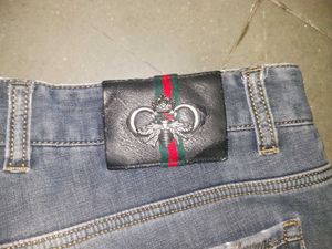 Designer Jeans with Bee Emblem