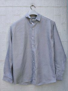 New with tag Korean Casual Striped Button-Up Shirt