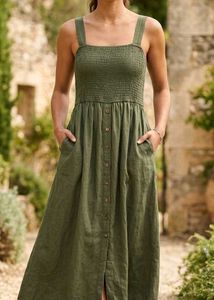 L.O.V. Smocked Crop Top - Olive Green
