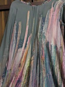 Abstract Print Long Sleeve Dress