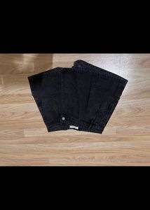 FREAKINS Black Denim Skort