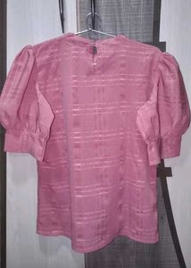 Chic Pink Puff Sleeve Top