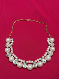 Pearl & Crystal Statement Necklace