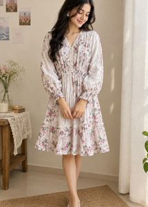 Chic Floral Print Midi Dress