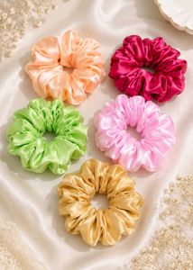 Satin Scrunchie Set - Pastel Colors