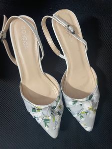 Floral Kitten Heels