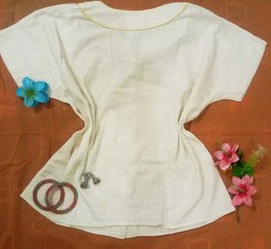Charming Butterfly Embroidered Shirt
