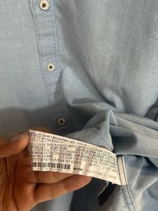 Zara Man Light Blue Slim Fit Shirt