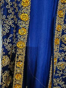 Embroidered Royal Shrug