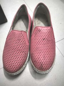Pink Star Slip-On Shoes