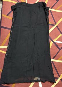 Yellow Graphic Dress &amp; Black Sequin Shrug