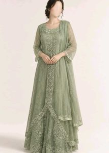 Elegant Green Embroidered Lehenga Choli