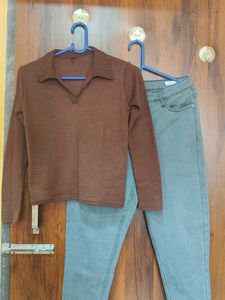 Grey Skinny Fit Jeans