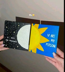 Set of 2 "You Are My Person" Canvas Art