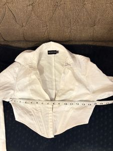 Chic Off-White Corset Style Top