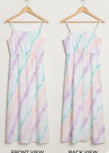 Pastel Tie-Dye Maxi Dress