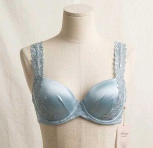 Light Blue Lace Trim Bra