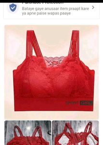 Red Lace Sports Bra
