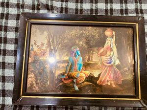 Vintage Krishna & Radha Wall Art