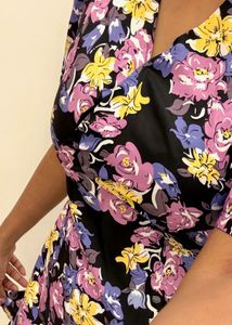 Floral Print V-Neck Dress