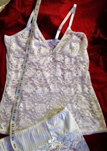 White Lace Camisole and Shorts Set
