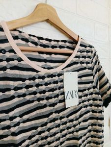 Chic Striped Round Neck T-Shirt