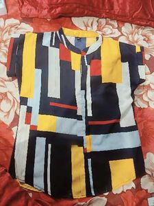 Stylish Geometric Print Top
