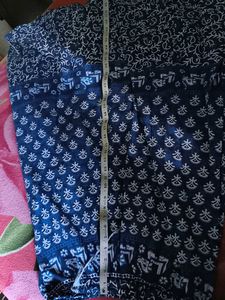 Blue &amp; White Patterned Ethnic Skirt