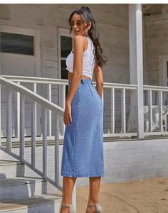 ethnic denim skirt for women
