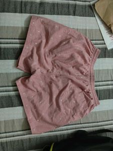 Pink Patterned Casual Shorts, Made in Thailand