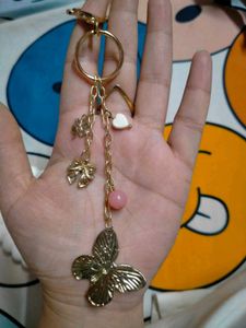 Charming Butterfly &amp; Heart Keychain