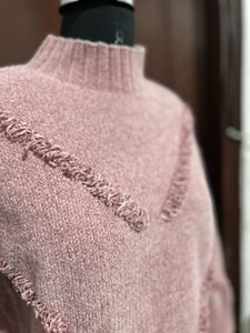 Pink Textured Knit Sweater