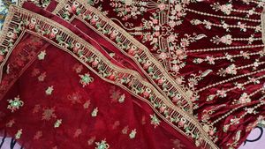 Bridal lehnga with kurti and dupatta