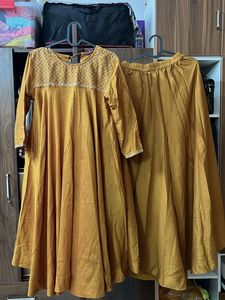 Elegant Mustard Yellow Kurta Set