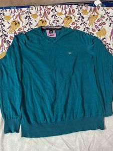 Teal V-Neck Sweater