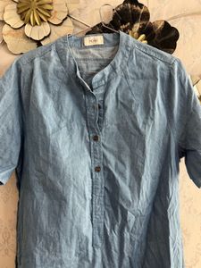 Light Blue Denim Shirt Dress