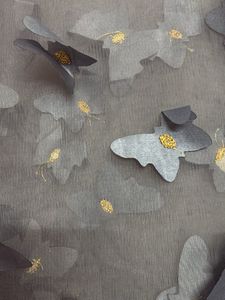Grey Butterfly Net Saree