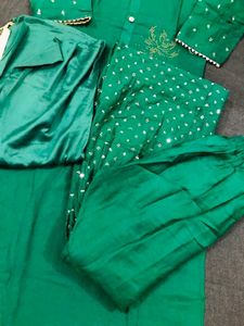 Green Embroidered Kurti