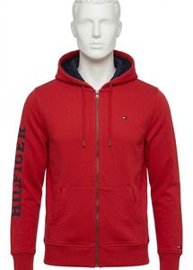 Tommy Hilfiger Red Zip-Up Hoodie
