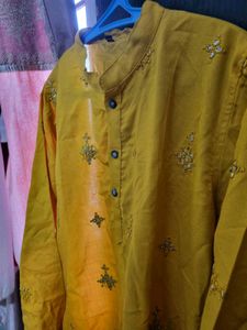 Embellished Yellow Kurta