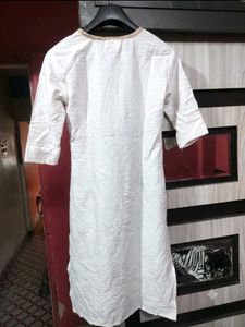 Embellished White Kurta