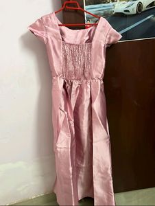 Pink Ethnic Gown For Party/ Festivals