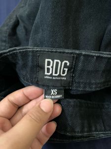 Denim A-Line Button Skirt