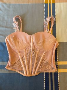 Lace Trim Corset Style Bralette