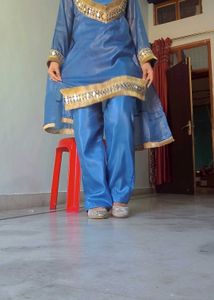 Stunning Royal Blue with Mirror Work trending 4 pi